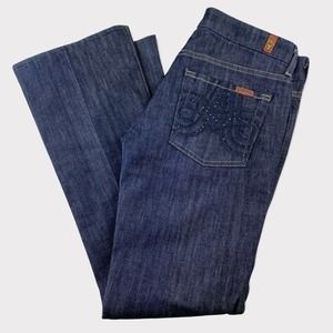 Seven 7 For All Mankind Jeans Women's 28 Flared Blue Jeans Ladies A Pocket